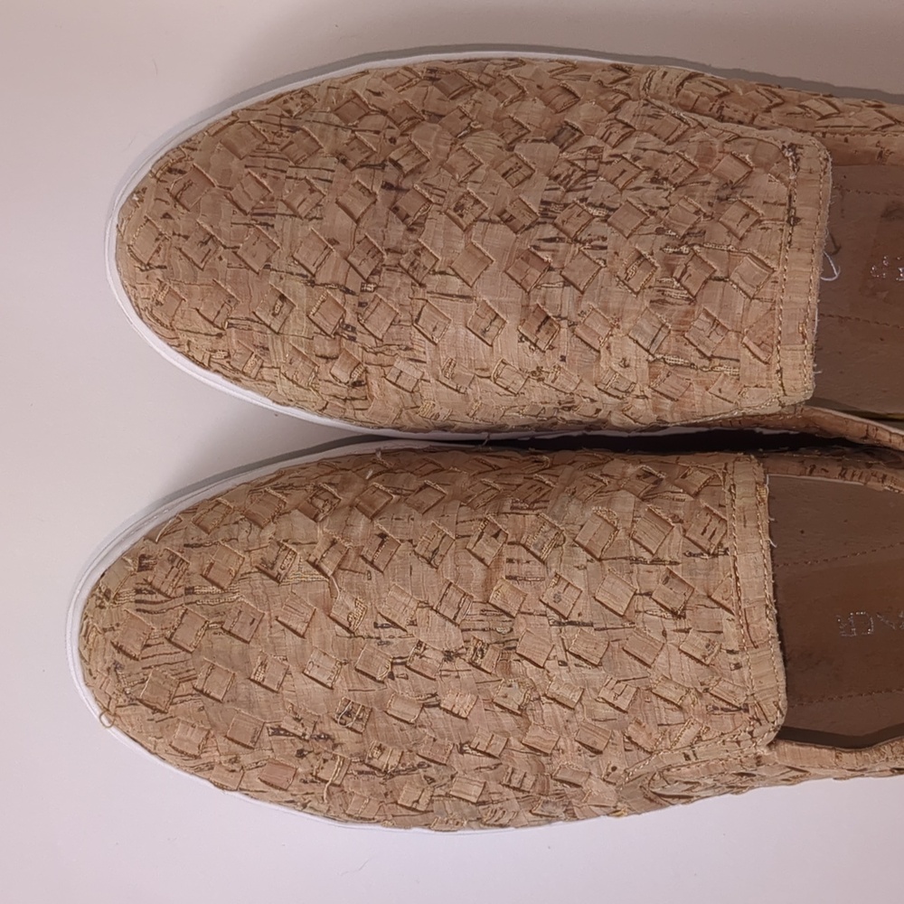 Donald Pliner Rally Woven Cork Leather Slip On Sneakers Tan Size 9.5M - Picture 3 of 4